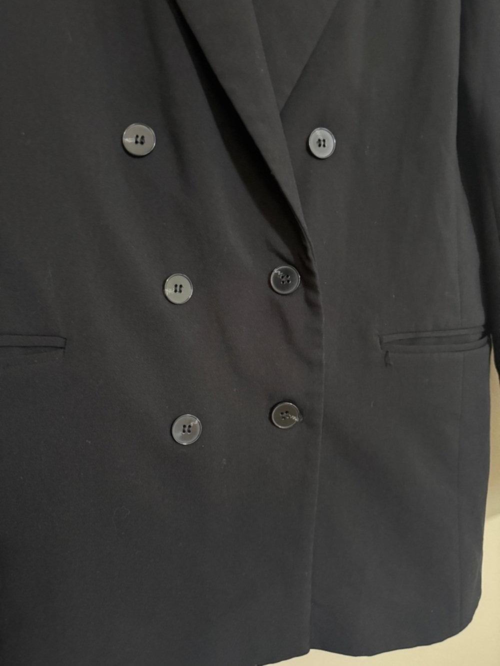 Joie Black Double-Breasted Blazer Jacket women L casual office lagenlook y2k - Picture 4 of 8